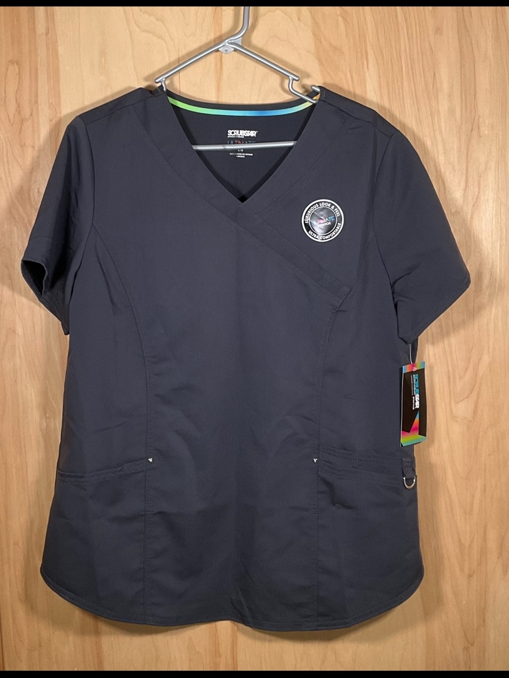 Scrubstar Pewter Ultimate Scrub Top - NWT